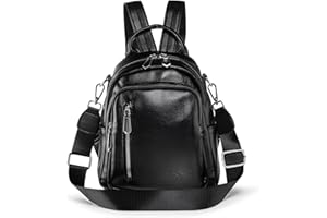 HUAZHIMAO Kleiner Rucksack Damen PU Leder Rucksäcke Elegant Klein Rucksackhandtaschen Mini 3 in 1 Cityrucksack Tagesrucksack Frauen Rucksacktasche Wasserdichte Umhängetaschen Schultertasche