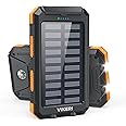 Vikeri Solar Power Bank 26800mAh, Portable Solar Charger, Portable Charger USB C Fast Charging Outdoor with Flashlight 4 Output Ports for Smartphones Tablets and More (Orange)