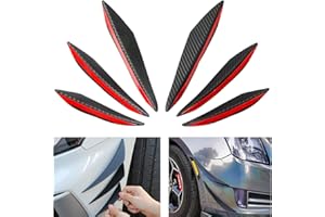 SOUNDZERO 6 Pièces Carbone Séparateur de Becquet de Lèvre Avant, Universel Voiture Aileron de Pare-Chocs Avant Lèvre, Pare-Chocs Avant Lèvre Spoiler Canards, pour Réduire La Résistance de la Voiture