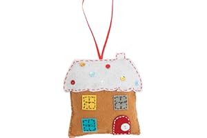 Trimits Christmas Felt Decoration Kits, 11 x 11cm, Gingerbread House