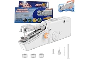 DARMAI Hand Sewing Machines, Held Machine UK, Mini Electric Cordless Portable for Beginners, Accessories, Suitable Clothing, Curtains, Home Travel Use, White