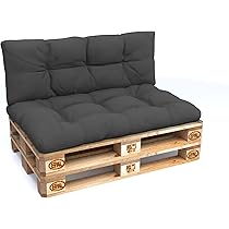 Set Cuscini Per Pallet Esterno Impermeabile - 120x60 Cm + Schienale 120x40 Cm, Colore Blu - Foto 5