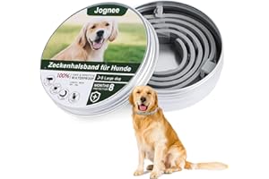 JOGNEE Zeckenhalsband für Hunde, Verstellbar Zecken Halsband für Hunde und Katze, Natürliches Präventionshalsband, passend für kleine, mittlere und große Haustiere, Bis zu 8-Monatiger Schutz