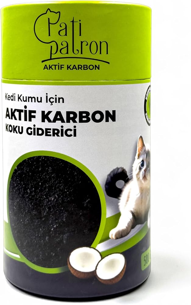 Patipatron Aktif Karbon Granül 500 GR – Kedi Kumu Koku Giderici ve Önleyici | Doğal Koku Hapseden Granül