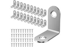 MARICATO 20 Stück Edelstahl Winkelverbinder 30 x 30 mm, 90 grad Metallwinkel mit 40 Schrauben, Rostfreie Winkelverbinder L Klammern für Möbel, Regale, Tische & Stühle - Einfache Montage