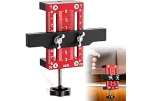 AIGREAT Positionneur d'installation de porte d'armoire, gabarit de montage pour installer des portes d'armoire, outil de positionnement polyvalent en alliage d'aluminium facile à régler pour la plupart des