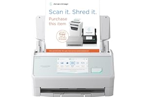 ‎SCANSNAP ScanSnap iX2500 Weiß – Ultraschneller Duplex-Scanner mit 45 S./Min., 100-Blatt-ADF, 600 DPI, 5″ Touchscreen, WLAN/Bluetooth/USB-Konnektivität