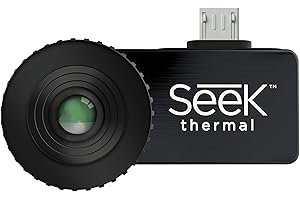 SEEK THERMAL Compact Termocamera ad alta risoluzione con connettore Micro USB e custodia protettiva impermeabile per dispositivi Android, Nero