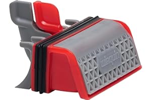 Wirquin 30723382 Membrane Slim+ avec filtre à cheveux amovible pour évacuation bonde de douche, rouge et gris