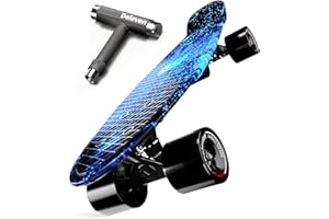 D DELEVEN Deleven Skateboard mit Skate Tool, ABEC-9 Lagern und 78PU Rädern - The Universe Collection - Für Kinder, Erwachsene, Anfänger - 56 cm