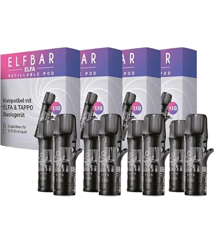 ELFBAR® ELFA Leerpods Selbstbefüllbar - Nachfüllbare Pods für ELFA System -  2ml Tankvolumen - Ohne Nikotin, Ohne Liquid