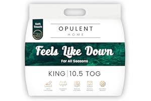 Opulent Home 10.5 Tog Duvet - Premium Lightweight Quilt for All Seasons - Anti-Allergy Duvet for a Better and Healthier Sleep - King