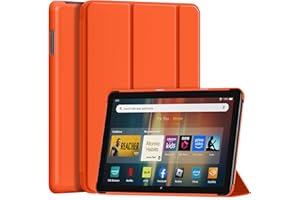 TRENDGATE Smart Trifold Stand Case with Auto Wake/Sleep, Please See Emerald for Compatibility - Orange