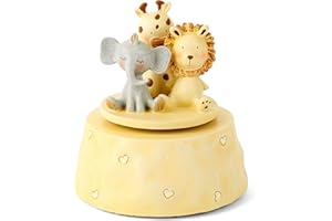 Mousehouse Gifts - Safari Animal Music Box for Nursery, Charming Lullaby Melody for Baby Boys and Girls