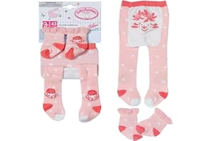 Baby Annabell Strumpfhosen und Socken in verschiedenen Farbkombinationen für 43cm Puppen, 2er Pack Puppenstrumpfhosen, 710807 Zapf Creation