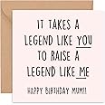 Mum Birthday Card Funny - Birthday Card Mum - Mum Birthday Cards - From Daughter Son - Birthday Cards for Women - 60th 70th 80th 90th - Happy Cute Sentimental Special Mother - 14cm
