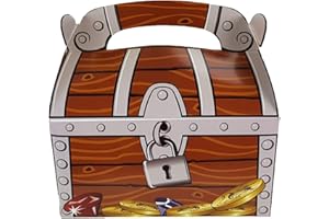 cama24com Piraten-Party Schatzkiste Schatztruhe für Mitgebsel & Give-Aways auf dem Kindergeburtstag Mottopartys & Schatzsuche 15,5 x 15 x 9 cm 6 Stück von Palandi®
