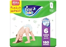 Fine Baby, Size 6, Junior 16+ kg, 180 Diapers