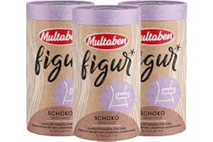 Multaben Diät Shake – proteinreicher Abnehm Shake für eine Eiweiß Diät – Schoko-Geschmack mit Vitaminen und Mineralstoffen – sättigender Diät Drink als hochwertiger Nahrungsersatz - 3 x 440g