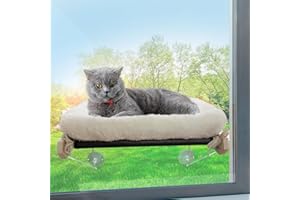 MAISCOTAZ Hamaca Gato Ventana con Cama - Cama Ventana para Gatos - Hamaca para Gatos - Hamaca Gato Ventana - Gatos Accesorios - 20kg