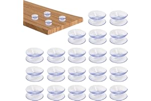 SHENLEE 20 Pcs Double-Sided Suction Cups, Slip-Proof Double Sided Sucker Pads, Suction Pad For Glass Table, Clear Plastic Suckers Table Glass Suckers for Glass Table for Outdoor,Kitchen,Bathroom,Mirror(2cm)