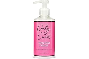 Only Curls Mega Hold Curl Gel, 250ml, Curly Hair Product, Curl Definer & Frizz-Control, Long Lasting Styling Gel, Strong Hold, Defined, Frizz-Free Curls Without Stickiness, For All Curly Hair Types