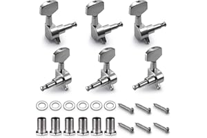 TIMESETL 6 manopole per chitarra, meccaniche per chitarra elettrica o acustica (3 sinistra + 3 destra)