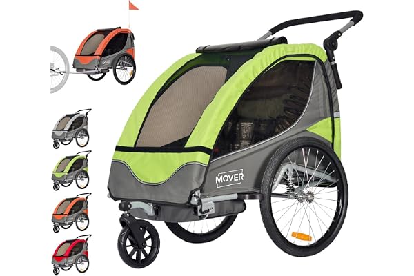 Papilioshop Mover Poussette et remorque, chariot, de vélo pour transport 1 ou 2 enfants