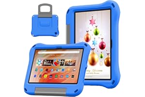 DJ&RPPQ Fire HD 10 & Fire HD 10 Plus Tablet Hülle für Kinder (10,1 Zoll, 13th/11th Gen, 2023/2021 Release),Leichte Stoßfeste Schutzhülle mit Ständer(Blau)