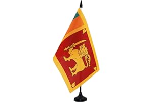 Drapeau de table Sri Lanka 21x14cm - PETIT Drapeaux DE BUREAU sri lankais 14 x 21 cm - AZ FLAG