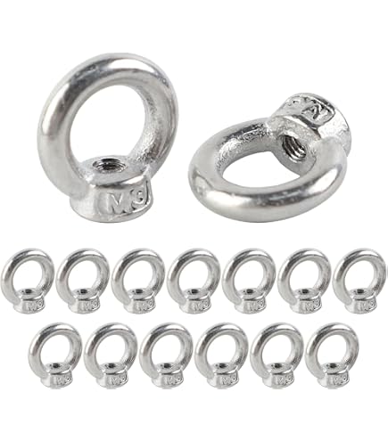 Occhielli a vite diametro interno 12 mm acciaio, nichelato, filettatura M6 | Shop