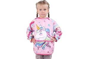 WERNNSAI Kids Art Smock - Painting Smocks for Kids Waterproof Toddler Smock