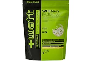 +WATT Wheyghty Protein 80 - Integratore a Base di Proteine del Latte all'80% - Formato: 750 g Doypack - Gusto: Vaniglia