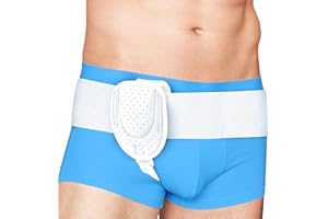 Adamson H2 Cinturón de Hernia para Hombre - Cinturón Ajustable para Hernia Inguinal Lateral - Ajuste Universal Discreto y Soporte Cómodo - Compresión de Ingle con Correa de Cintura Ajustable - Blanco