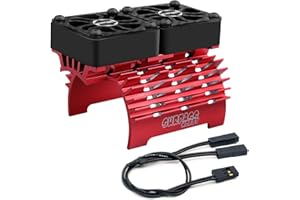 SIKKEBY 2PCS 30mm RC Moteur Ventilateur avec Dissipateur Thermique en Métal pour 4068 4274 Dissipateur Thermique pour Moteur RC Car ESC Moteur Dissipateur Thermique pour 1/8 RC Car Diamètre 40-42mm Moteur