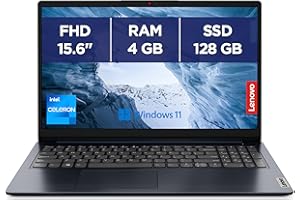Lenovo IdeaPad 1 15IJL7 - Ordinateur Portable 15.6'' FHD - (Intel Celeron N4500, RAM 4Go, 128GB SSD, Intel UHD Graphique, Windows 11 Home S Mode) - Clavier AZERTY (français) - Blue