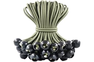 ‎LOOGI LOOGI Spanngummis mit Kugel 25 Stück, Planenspanner mit Kugel 15cm, Gummispanner Zeltgummis Expanderschlingen Gummischlaufen für Planen Zelt Banner