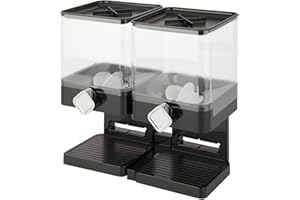 Honey Can Do Dispenser Singolo Zevro per Alimenti secchi, Edizione compatta, plastica, Black/Transparent, Black/Chrome