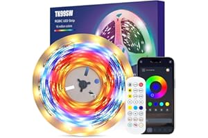TK99SW Taśma LED 4m, podświetlenie telewizora LED, oświetlenie telewizora LED RGBIC dla telewizorów od 50 do 70 cali, z aplikacją i pilotem, synchronizacja muzyki, dla telewizora, dekoracja, impreza
