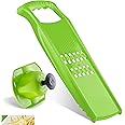 Börner Rösti Powerline Potato Grater (2 pcs.) • Vegetable Grater + Safety Guard for Swiss Rösti (Potato Hash Browns), Zucchini Fritters • Vegetable Shredder Set for Raw Potatoes (Green)