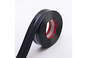 Trimold Multifunctional Wall Molding Trim & Corner Guards & Caulk Strip, Apply in Table Edge Door Frame Baseboard for Protection and Decoration, Shiny Black, 5m x 2cm