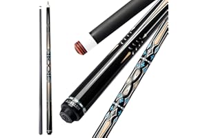 KONLLEN Taco de Billar con tecnología de Palo de Fibra de Carbono (Eje de Fibra de Carbono, 142 cm, Punta de 12 mm, Pasador Radial, Peso Ajustable)