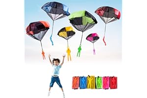 BOWASIN 6 Stück Kinder Fallschirmspringer Spielzeug Flugspielzeug Geschenk für Kinder Fallschirm Outdoor Flugspielzeug Fallschirm Spielzeug Kinder Flugspielzeug Geschenk für Wurf Parachute Spiele für Draußen