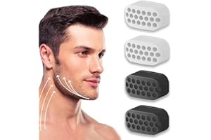 zoerbufan Jawline Exerciser [4 Pezzi], Mascella Allenatore Esercizi, Eliminatore Doppio Mento, Jaw Liner Trainer Allenatore per Il Viso e Facciali Mascella Allenatore Esercizi per Uomini e Donne