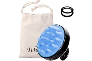 Ithyes Shampoo La brosse en silicone Le masseur du cuir chevelu La brosse à cheveux mouillés et secs La peigne en caoutchouc Favoriser le flux saiguin Pour les hommes, les femmes favoris