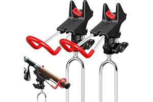 Leeko Rutenhalter, Angelrute Halter 2 Stück Edelstahl Universal Ruten Ständer 360°Verstellbar Angelrutenhalter Angelzubehör Boden Tragbar und Abnehmbar