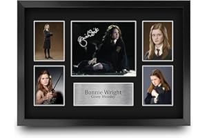 HWC Trading FR A3 Bonnie Wright Harry Potter Ginny Weasley Geschenke Geducktes Signiertes Autogramm Fotodisplay für Fans von Film Memorabilien - A3 Framed