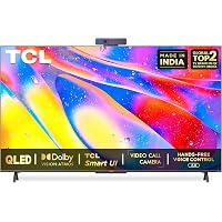 TCL 163.9 (65 inches) 4K Ultra HD Certified Android Smart QLED TV 65C725 (Black) (2021 Model) | With Video Call Camera