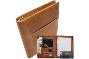 Safekeepers Skórzana teczka A4, teczka konferencyjna A4, teczka konferencyjna, teczka konferencyjna A4, zamek błyskawiczny, teczka na dokumenty A4, skórzana segregator