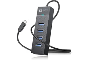 SAN ZANG MASTER Hub USB C, 4-portowy koncentrator USB 3.0, USB hub 5 Gbit/s bez opóźnień, super szybki ultralekki uchwyt USB, koncentrator USB typu C kompatybilny z MacBookiem Pro/Air, Surface Pro, mobilny dysk